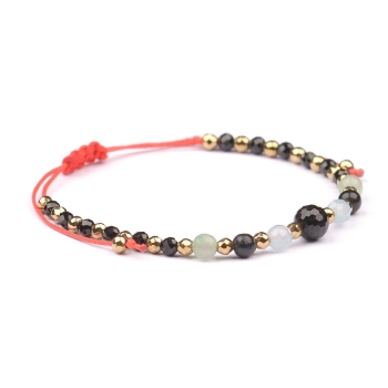 Bransoletka celebrytka TURMALIN + znak zodiaku PANNA zodiak